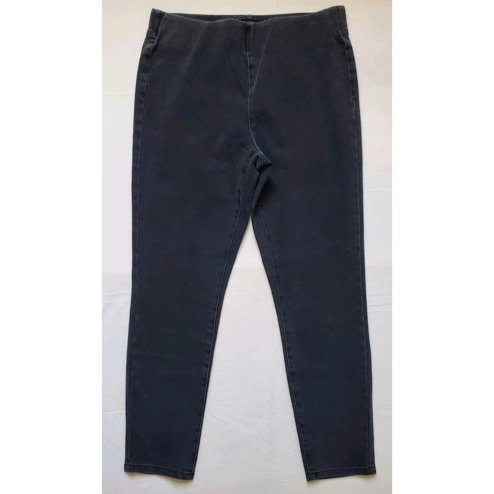 Soft Surroundings Ultimate Denim Pull-On Skinny Jeans Black Wash Women's Size M